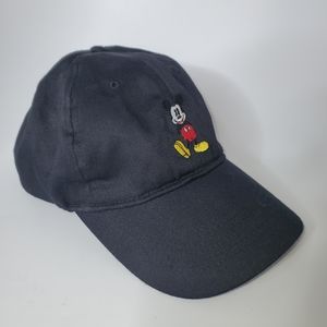 Mickey Mouse Hat/Cap Strapback Black Official Disney Logo Embroidered Vcro